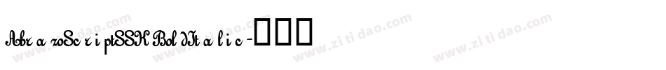 AbrazoScriptSSK BoldItalic字体转换